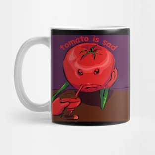 Tomato is sad. Mug